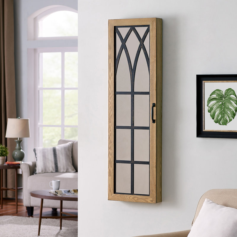 Millwood Pines Granby 14'' Wide Jewelry Armoire with Mirror & Reviews